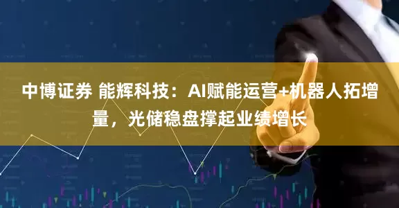 中博证券 能辉科技：AI赋能运营+机器人拓增量，光储稳盘撑起业绩增长